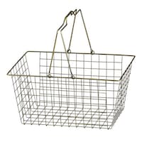 アビテ ワイヤーバスケット L 幅40×奥行27.7×高さ19.7cm ブロンズ ブロンズ ※2個以上から注文可能(販売価格は1個単位の価格)