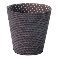 ちどり産業 ゴミ箱 丸型 幅26cm 円柱 ダストボックス 水玉 ダークブラウン ※3個以上から注文可能(販売価格は1個単位の価格)