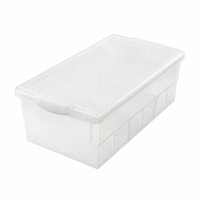 サンコープラスチック 収納ボックス 幅25.9×奥行46.8×高さ16.9cm ビデオ&ブックケース クリア ※3個以上から注文可能(販売価格は1個単位の価格)