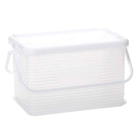 サンコープラスチック 収納ボックス M 幅38×奥行24.5×高さ22.2cm コンテナ 取っ手付き ※2個以上から注文可能(販売価格は1個単位の価格)