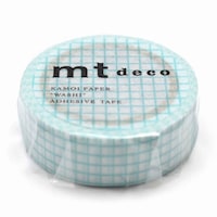 カモ井加工紙 マスキングテープ 方眼 幅15mm×7m mt DECO ミントブルー ※15個以上から注文可能(販売価格は1個単位の価格)