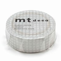 カモ井加工紙 マスキングテープ 方眼 幅15mm×7m mt DECO シルバー ※15個以上から注文可能(販売価格は1個単位の価格)