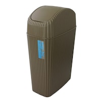 八幡化成 ゴミ箱 4L ふた付き ウェイビー スイング くず入れ シンプル ブラウン ※3個以上から注文可能(販売価格は1個単位の価格)