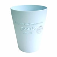 八幡化成 ゴミ箱 ポエジー 5L フタなし 丸型 ライトブルー ※3個以上から注文可能(販売価格は1個単位の価格)