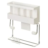 アスベル ラップホルダー 冷蔵庫サイドラック マグネット 仕切付き フック付き ポゼ ※2個以上から注文可能(販売価格は1個単位の価格)