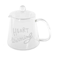 ケーアイ ティーポット 560ml HEART Warming 耐熱ガラス ホワイト ※2個以上から注文可能(販売価格は1個単位の価格)