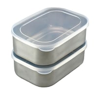 下村企販 保存容器 650ml ステンレスふた付保存容器 深型 2個組 ※2個以上から注文可能(販売価格は1個単位の価格)