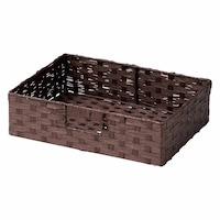 ちどり産業 収納ボックス ペーパーバスケット ハーフサイズ ダークブラウン ※3個以上から注文可能(販売価格は1個単位の価格)