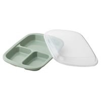 エヌ・エレファント &NE ランチプレート フタ付き 26cm Rakura プラスチック 日本製 グリーン ※2個以上から注文可能(販売価格は1個単位の価格)