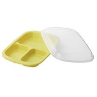 エヌ・エレファント &NE ランチプレート フタ付き 26cm Rakura プラスチック 日本製 イエロー ※2個以上から注文可能(販売価格は1個単位の価格)