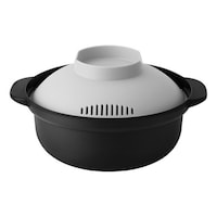 エヌ・エレファント &NE 楽チン!レンジ鍋 Recopo 電子レンジ調理器 日本製 ブラック ※3個以上から注文可能(販売価格は1個単位の価格)