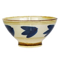 逸品社 茶碗 11cm 藍 陶器 波佐見焼 笹 ※2個以上から注文可能(販売価格は1個単位の価格)