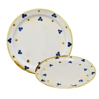 逸品社 プレート 18.5cm 藍 陶器 波佐見焼 点打 ※2個以上から注文可能(販売価格は1個単位の価格)