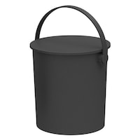 JEJアステージ バケツ ふた付き フェルマー 20L 座れる 収納 ブラック ※2個以上から注文可能(販売価格は1個単位の価格)