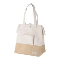 不二貿易 ランドリーバッグ LAID BACK がまぐち ベージュ ※2個以上から注文可能(販売価格は1個単位の価格)