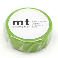 カモ井加工紙 マスキングテープ mt 無地 幅15mm×7m マットイエローグリーン ※15個以上から注文可能(販売価格は1個単位の価格)