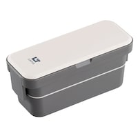 アスベル 弁当箱 2段 800ml 抗菌 ランタス 箸 ランチバッグ付き アイボリー ※2個以上から注文可能(販売価格は1個単位の価格)