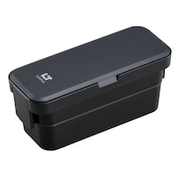 アスベル 弁当箱 2段 800ml 抗菌 ランタス 箸 ランチバッグ付き ブラック ※2個以上から注文可能(販売価格は1個単位の価格)