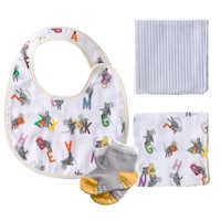 ウェーブ ギフトセット ベビー レオ・レオニ ソックスBOX スタイ ハンカチ 靴下 日本製 綿100% アルファベット