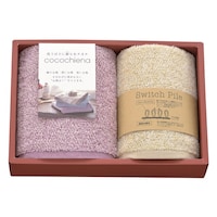 タオル ギフト ココチエナ フェイスタオル + ハンドタオル 各1枚 ピンク ※3個以上から注文可能(販売価格は1個単位の価格)