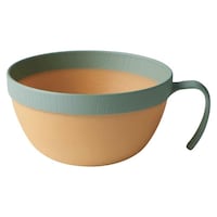 ナカジマ スープカップ 460ml MUSUBI 山中塗 プラスチック ナチュラルブラウン グリーン ※3個以上から注文可能(販売価格は1個単位の価格)