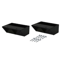 平安伸銅 棚受 シングル LABRICO ラブリコ DIY パーツ 2×4材 棚 ラック 同色1セット マットブラック ※3個以上から注文可能(販売価格は1個単位の価格)