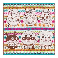 ハンドタオル アンパンマン しましまランド 34×34cm ※7個以上から注文可能(販売価格は1個単位の価格)