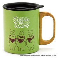 アイトー マグカップ フタ付き 350ml ひつじのショーン ステンレス グリーン ※2個以上から注文可能(販売価格は1個単位の価格)