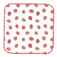 ウェーブ ミニタオル ガーゼミニハンカチ 15×15cm フルーツ イチゴ ※7個以上から注文可能(販売価格は1個単位の価格)