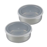下村企販 保存容器 300ml ステンレスふた付保存容器 丸型 2個入 ※4個以上から注文可能(販売価格は1個単位の価格)