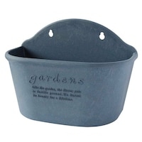 八幡化成 植木鉢 ハンギングエコポット 300 木粉入り 吊り下げ S字フック2個付き ネイビー ※3個以上から注文可能(販売価格は1個単位の価格)