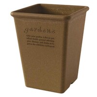 八幡化成 植木鉢 エコポット角型ロング 木粉入り 幅23.2×奥行23.2cm ナチュラル ※2個以上から注文可能(販売価格は1個単位の価格)