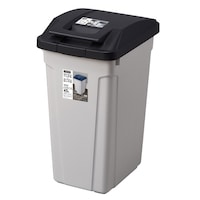 アスベル ゴミ箱 45L 屋外兼用 ハンドル分別ダストボックス ブラック ※2個以上から注文可能(販売価格は1個単位の価格)