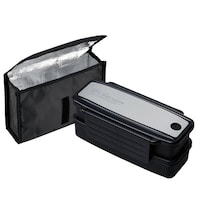 オーエスケー 弁当箱 2段 860ml メタルモードノーム 食洗機対応 レンジ対応 抗菌 シルバー ※2個以上から注文可能(販売価格は1個単位の価格)