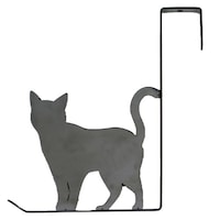 東洋ケース ドアフック キャットドアフック おさんぽ ねこ スチール クロ ※2個以上から注文可能(販売価格は1個単位の価格)