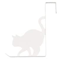 東洋ケース ドアフック キャットドアフック うずうず ねこ スチール シロ ※2個以上から注文可能(販売価格は1個単位の価格)