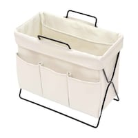 東洋ケース 荷物置き リビングラック 折りたたみ ファブリック アイボリー ※2個以上から注文可能(販売価格は1個単位の価格)