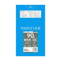 ハウスホールド ゴミ袋 90L 100×90cm 厚さ0.04mm 10枚入 青 GM91 メタロセン配合 ※6個以上から注文可能(販売価格は1個単位の価格)