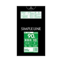 ハウスホールド ゴミ袋 90L 100×90cm 厚さ0.04mm 10枚入 黒 GM92 メタロセン配合 ※6個以上から注文可能(販売価格は1個単位の価格)