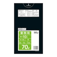ハウスホールド ゴミ袋 70L 90×80cm 厚さ0.05mm 10枚入 黒 GL77 ※6個以上から注文可能(販売価格は1個単位の価格)