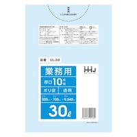 ハウスホールド ゴミ袋 30L 70×50cm 厚さ0.0.4mm 10枚入 透明 GL38 ※13個以上から注文可能(販売価格は1個単位の価格)