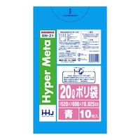ハウスホールド ゴミ袋 20L 60×52cm 厚さ0.025mm 10枚入 青 BM21 メタロセン配合 ※22個以上から注文可能(販売価格は1個単位の価格)