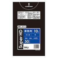 ハウスホールド ゴミ袋 10L 50×45cm 厚さ0.012mm 30枚入 黒 GH12 ※17個以上から注文可能(販売価格は1個単位の価格)