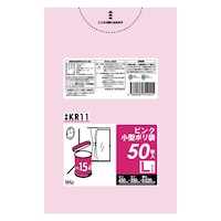ハウスホールド ゴミ袋 10L 55×45cm 厚さ0.02mm 50枚入 ピンク KR11 ※7個以上から注文可能(販売価格は1個単位の価格)
