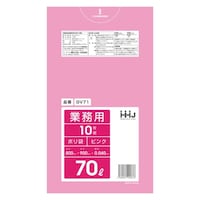 ハウスホールド ゴミ袋 70L 90×80cm 厚さ0.04mm 10枚入 ピンク GV71 ※7個以上から注文可能(販売価格は1個単位の価格)