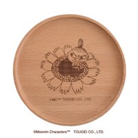 籐芸 コースター 9cm ムーミン 木製 リトルミイ ※3個以上から注文可能(販売価格は1個単位の価格)