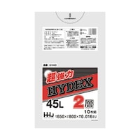 ハウスホールド ゴミ袋 45L 80×65cm 厚さ0.016mm 10枚入 半透明 GX43 ※21個以上から注文可能(販売価格は1個単位の価格)