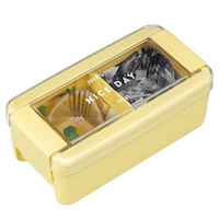 岩崎工業 お弁当箱 イージーケアランチボックス1段 520ml イエロー ※3個以上から注文可能(販売価格は1個単位の価格)