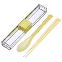 岩崎工業 コンビセット とっても強いケース入り箸&スプーン 18.0cm イエロー ※5個以上から注文可能(販売価格は1個単位の価格)