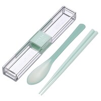 岩崎工業 コンビセット とっても強いケース入り箸&スプーン 18.0cm ミント ※4個以上から注文可能(販売価格は1個単位の価格)